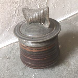 Handmade Stoneware Covered Jar